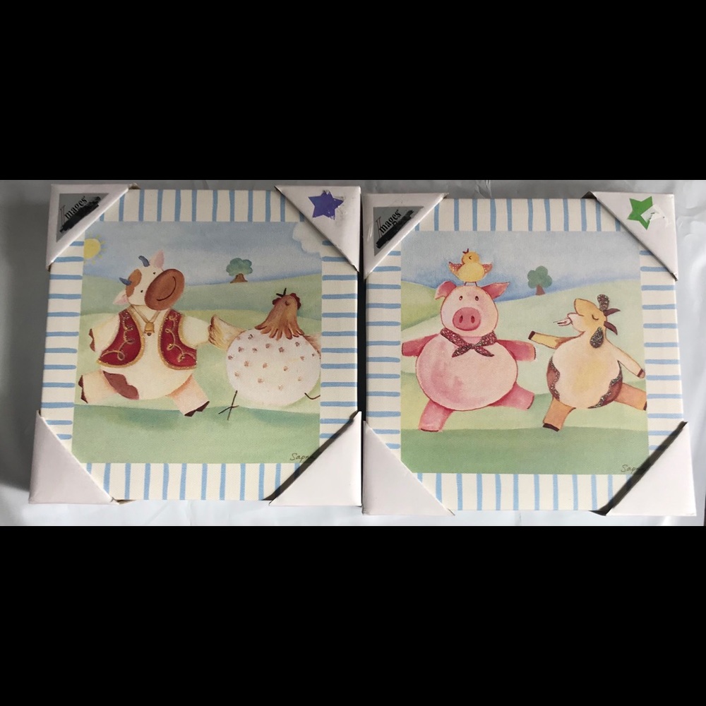 Set of SAPNA SHAH farm animal prints NEW!